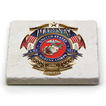 USMC Stoneware Coasters