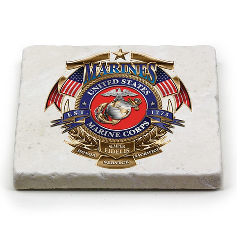 USMC Stoneware Coasters