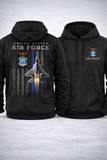 US Air Force Steel Wings Brotherhood Licensed Shirt | Silver Foil USAF Apparel | Biker Rocker Veteran T-Shirt