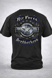 US Air Force Steel Wings Brotherhood Licensed Shirt | Silver Foil USAF Apparel | Biker Rocker Veteran T-Shirt (Copy)