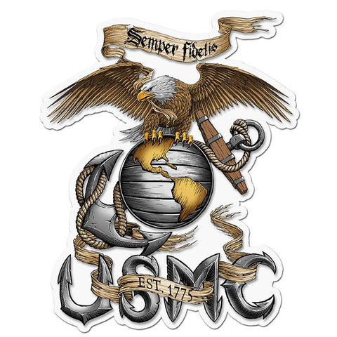 EAGLE USMC Reflective Sticker