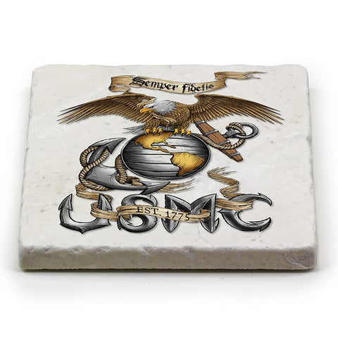 EAGLE USMC Stoneware Coaster