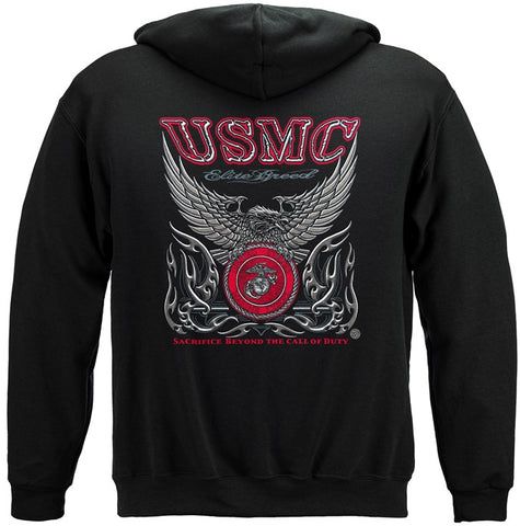 ELITE BREED USMC MARINE CORPS Hooded Sweatshirt