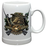 MARINE DEVIL DOG FIRST IN LAST OUT Stoneware Mug