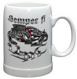 SEMPRI FI CHROME DOG MARINE CORPS Stoneware Mug