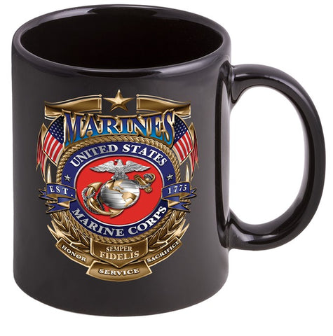 USMC BADGE OF HONOR Stoneware Mug