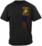 USMC MARINES DOUBLE FLAG BROTHERHOOD DISTRESSED GOLD FOIL